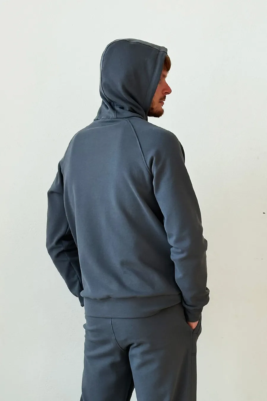 GARAGE zipp hoodie with zip pocket Gray
